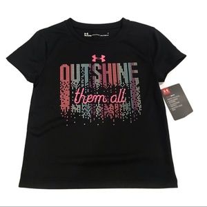 NWT Girls Under Armour Short Sleeve Shirt Sz: 4